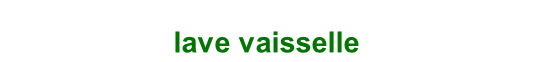 lave vaisselle